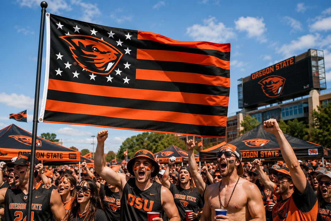 Oregon State Beavers Patriotic 3x5 Flag heartlandflags