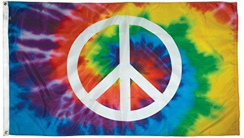 Peace Sign Flag 3x5 Tie Dyed heartlandflags