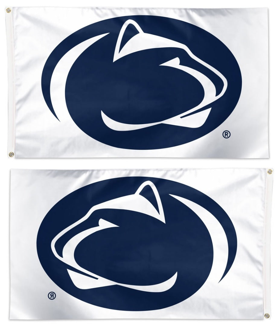 Penn State Flag 3x5 Logo White heartlandflags