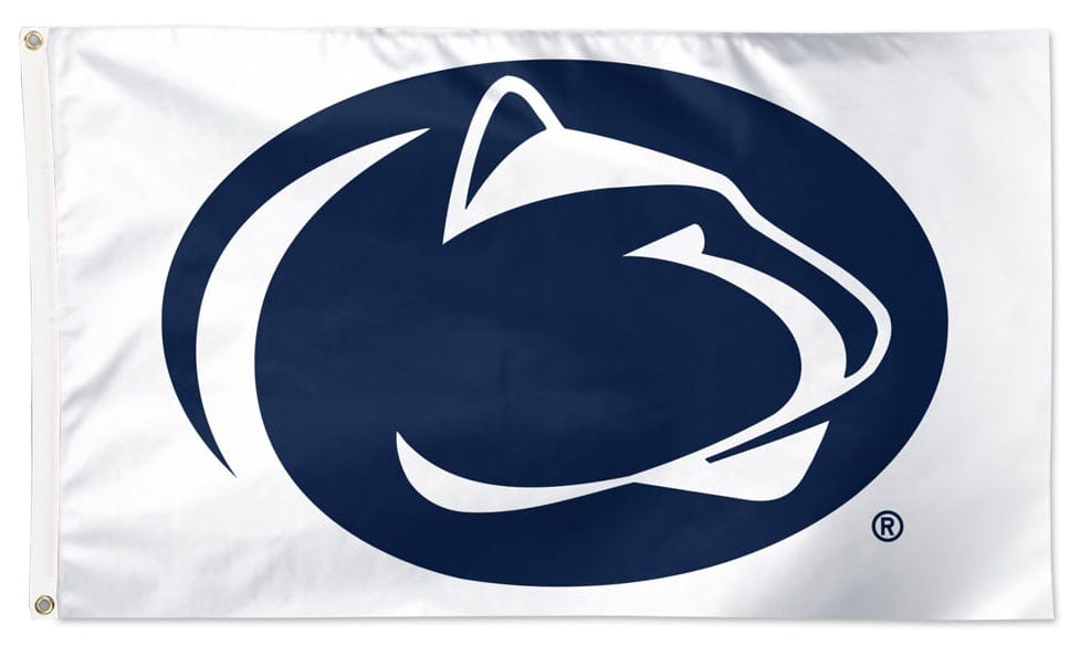 Penn State Flag 3x5 Logo White heartlandflags