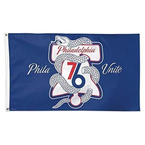 Philadelphia 76ers Flag 3x5 Throwback Logo heartlandflags