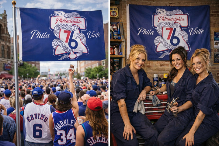 Philadelphia 76ers Unite 2 Sided 3x5 Flag heartlandflags