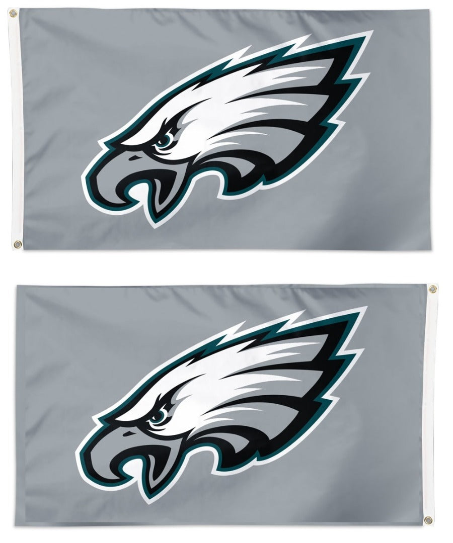 Philadelphia Eagles Flag 3x5 Gray 2 Sided heartlandflags