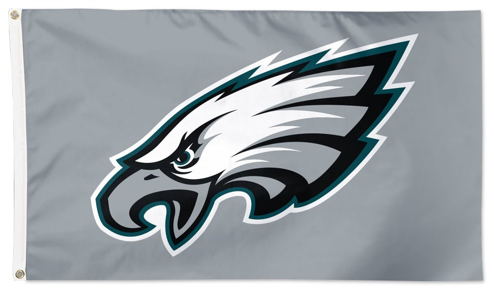 Philadelphia Eagles Flag 3x5 Gray 2 Sided heartlandflags