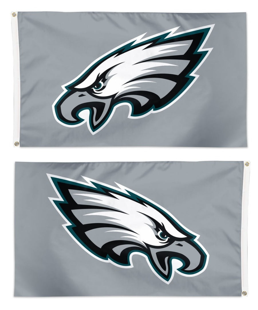 Philadelphia Eagles Flag 3x5 Logo Grey heartlandflags