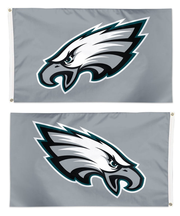 Philadelphia Eagles Flag 3x5 Logo Grey heartlandflags