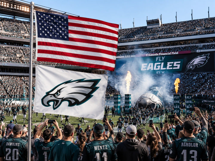 Philadelphia Eagles Flag 3x5 Logo White heartlandflags