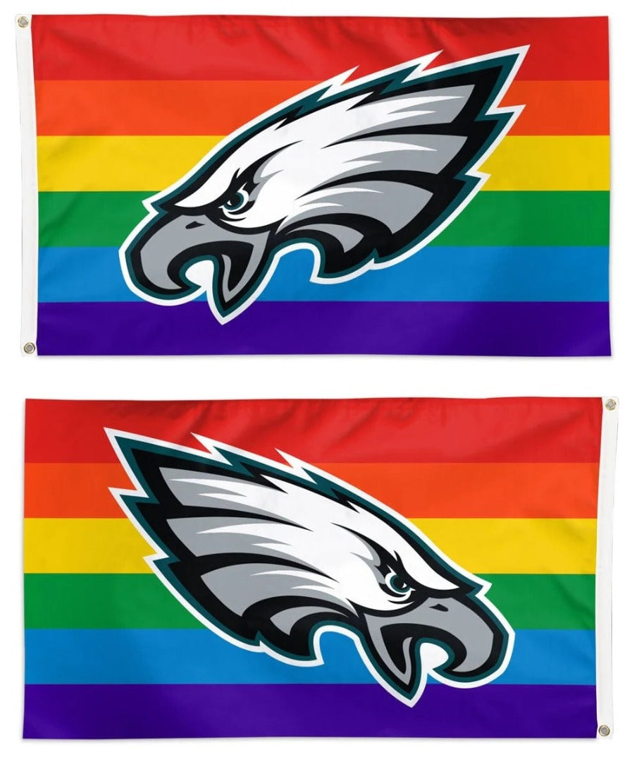 Philadelphia Eagles Flag 3x5 Pride Rainbow heartlandflags