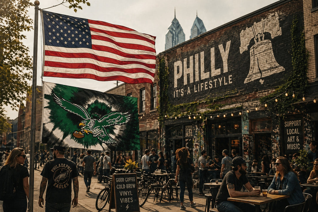 Philadelphia Eagles Flag 3x5 Tie Dye heartlandflags