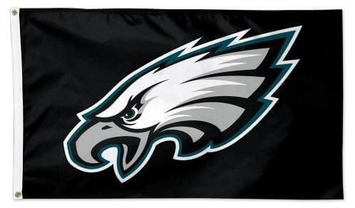 Philadelphia Eagles Flag 4x6 Black 2 Sided heartlandflags