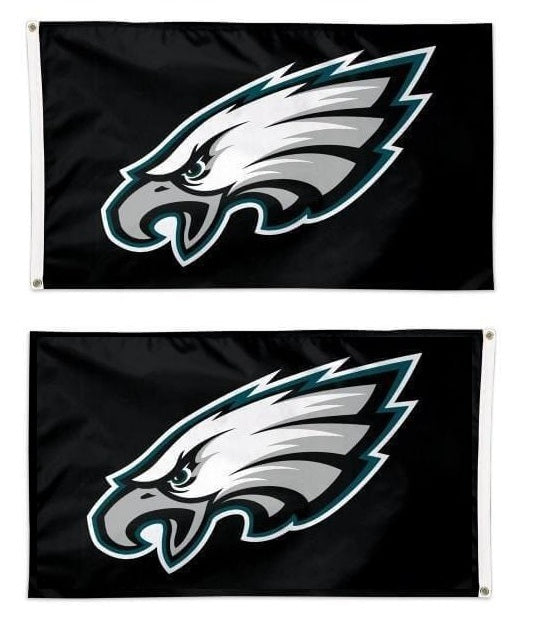 Philadelphia Eagles Flag 4x6 Black 2 Sided heartlandflags