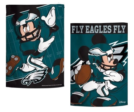 Philadelphia Eagles Garden Flag 2 Sided Fly Eagles Fly Mickey Mouse heartlandflags