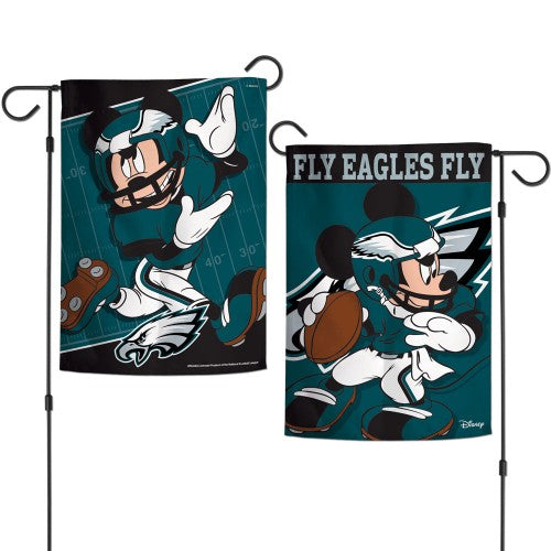 Philadelphia Eagles Mickey Mouse 2 Sided Garden Flag heartlandflags