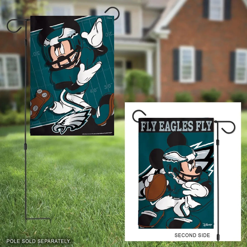 Philadelphia Eagles Mickey Mouse 2 Sided Garden Flag heartlandflags
