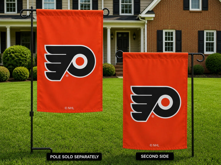 Philadelphia Flyers Garden Flag 2 Sided Applique Logo heartlandflags