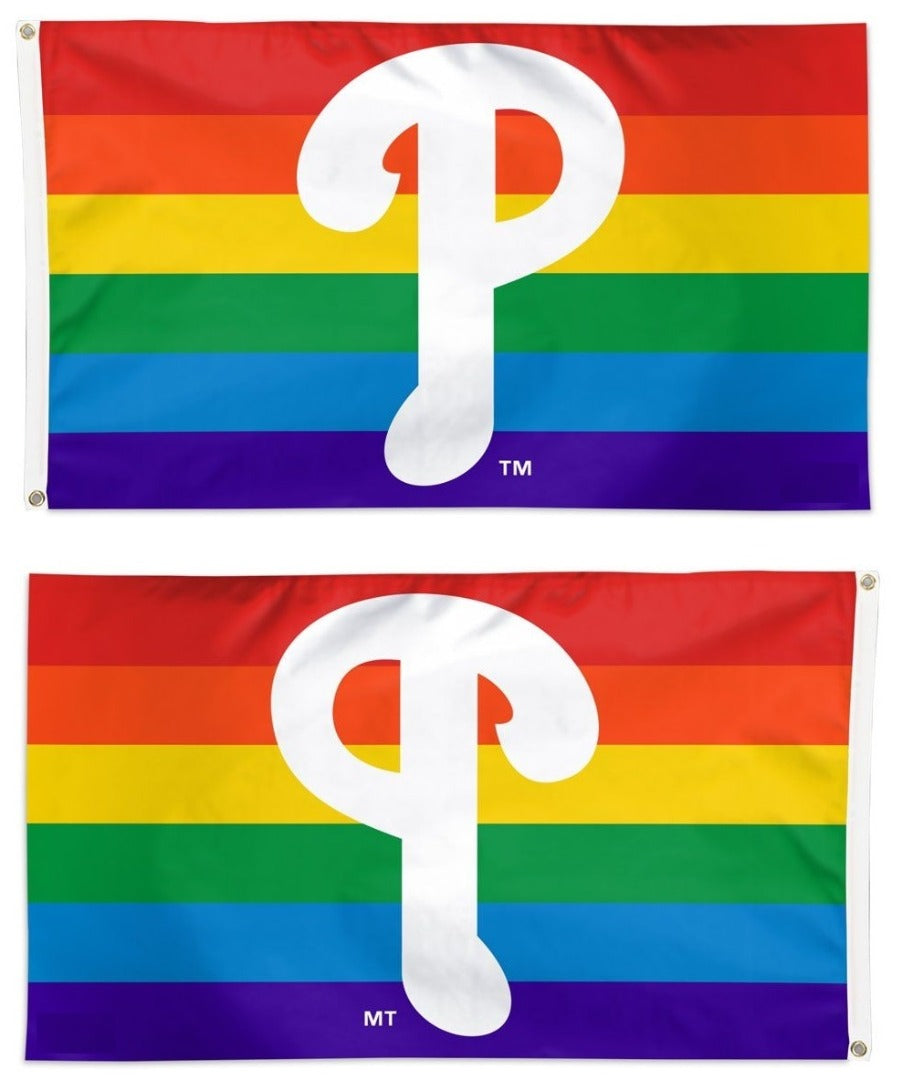 Philadelphia Phillies Flag 3x5 Pride Rainbow heartlandflags