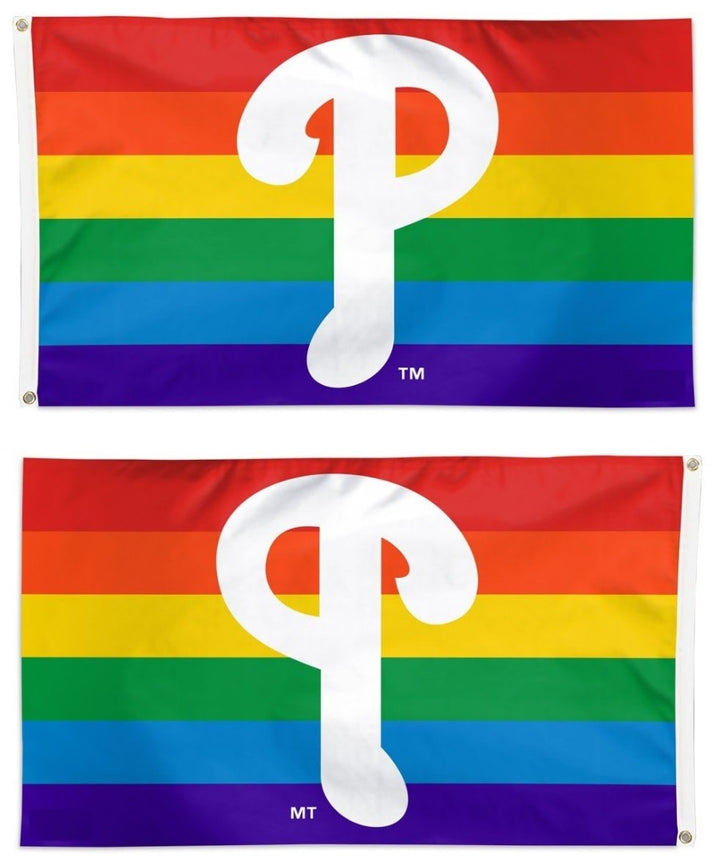 Philadelphia Phillies Flag 3x5 Pride Rainbow heartlandflags