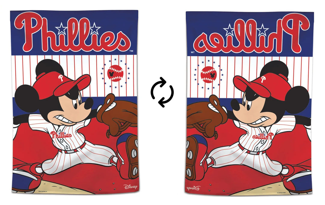 Philadelphia Phillies Flag Mickey Mouse Baseball House Banner heartlandflags