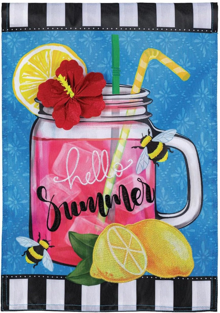 Pink Lemonade 2 Sided Garden Flag heartlandflags