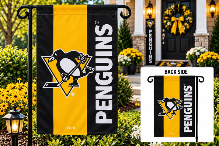 Pittsburgh Penguins 2 Sided Embellished Garden Flag heartlandflags