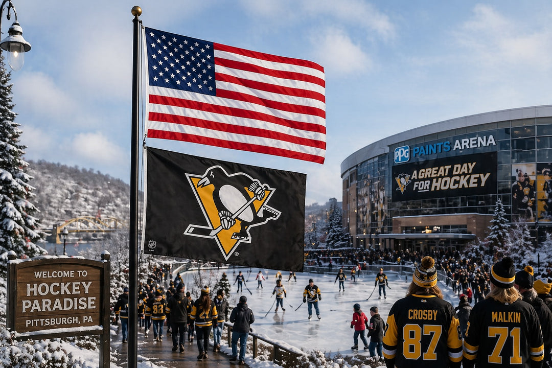 Pittsburgh Penguins Flag 3x5 Logo heartlandflags