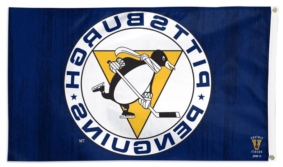 Pittsburgh Penguins Flag 3x5 Vintage Logo Retro heartlandflags