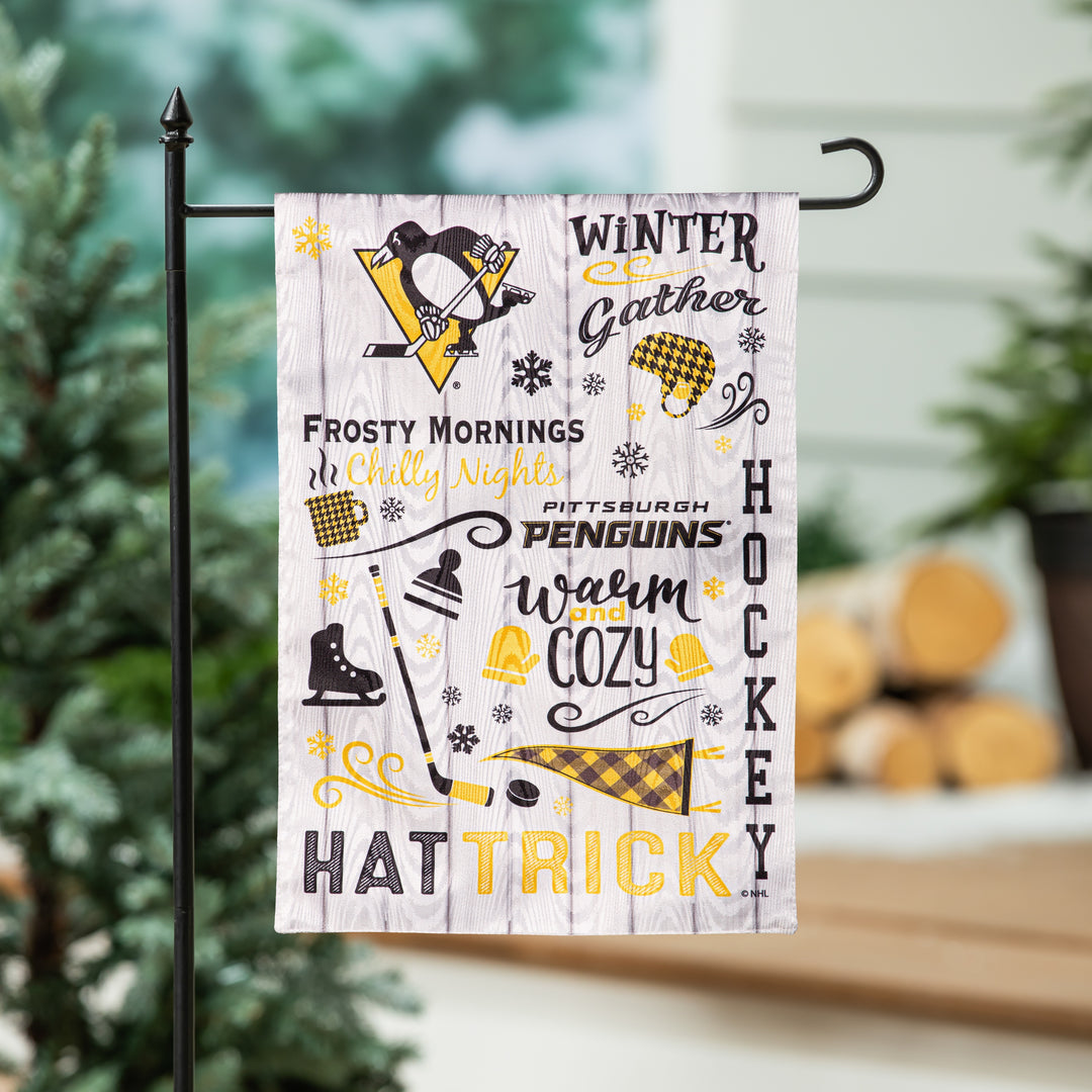 Pittsburgh Penguins Seasonal 2 Sided Garden Flag heartlandflags