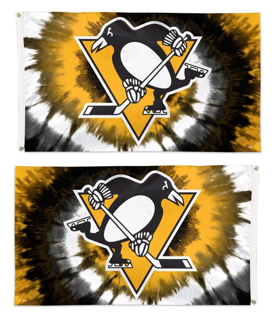 Pittsburgh Penguins Tie Dye 3x5 Flag heartlandflags