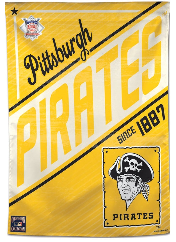 Pittsburgh Pirates Banner Cooperstown Logo heartlandflags