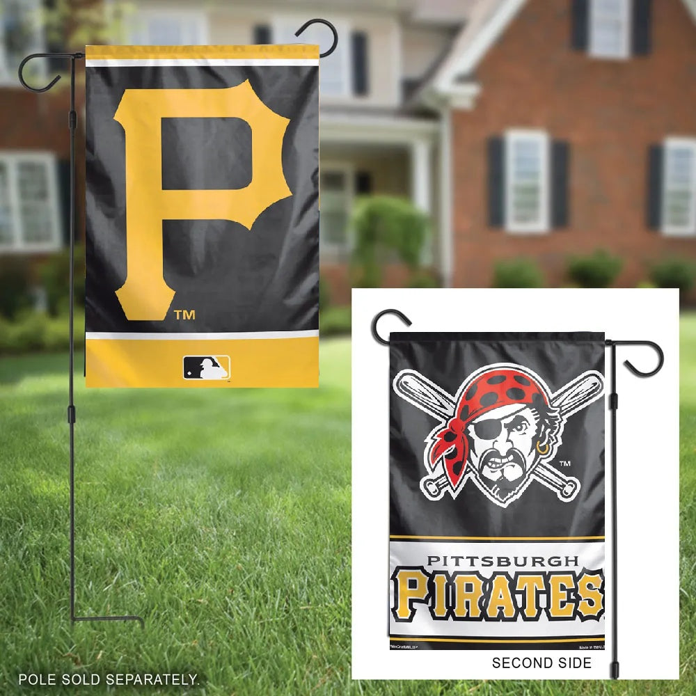 Pittsburgh Pirates Garden Flag 2 Sided Logo heartlandflags