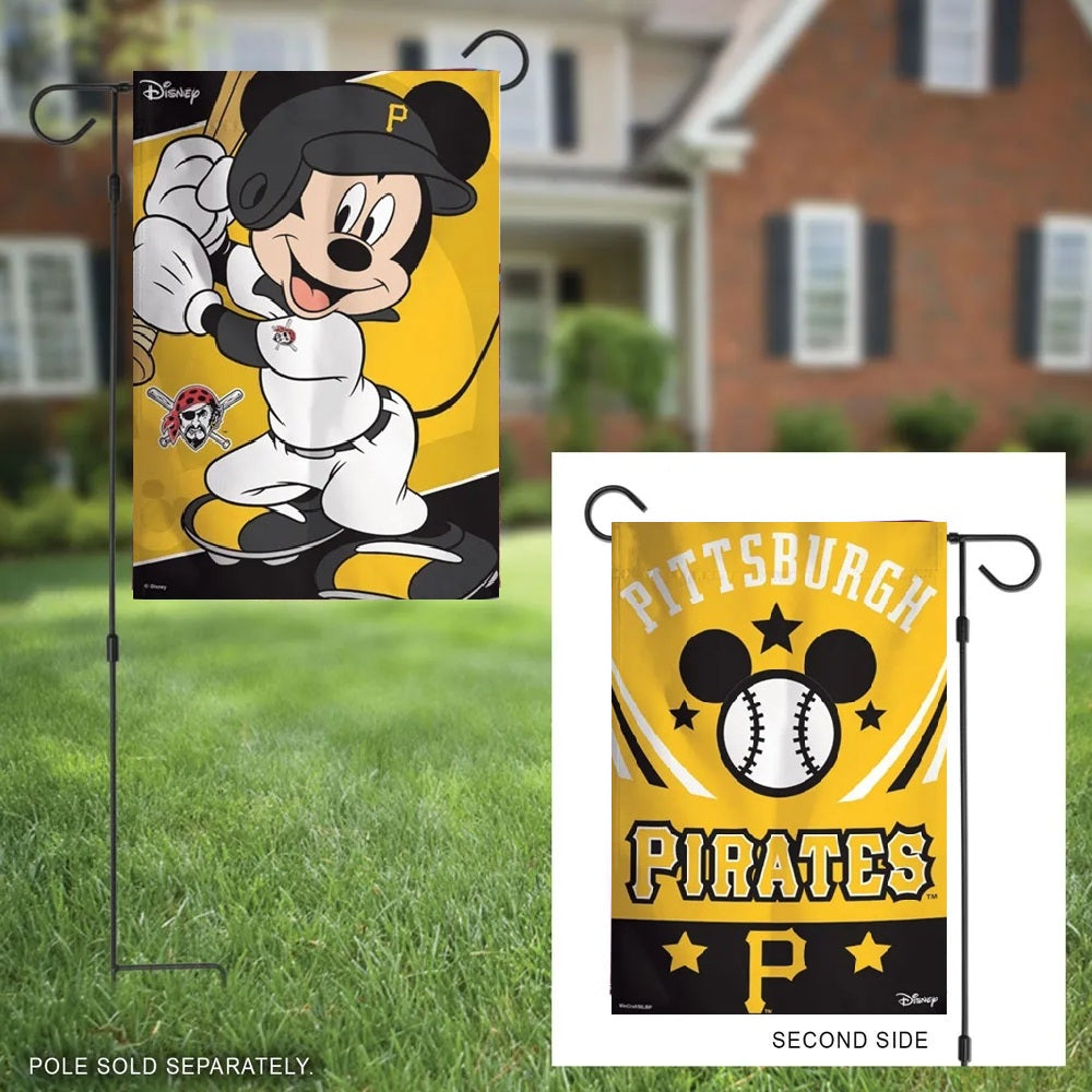Pittsburgh Pirates Garden Flag 2 Sided Mickey Mouse Disney heartlandflags