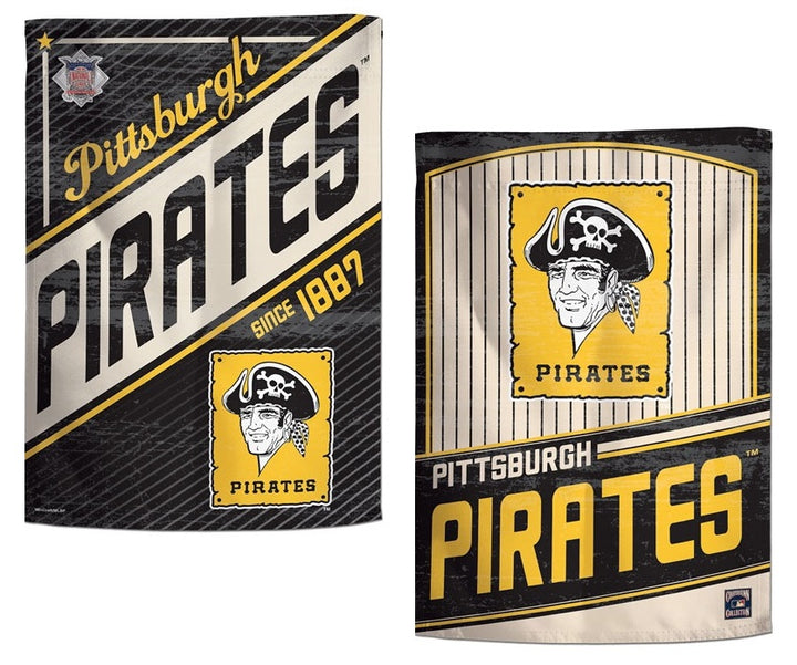 Pittsburgh Pirates Garden Flag 2 Sided Pinstripe