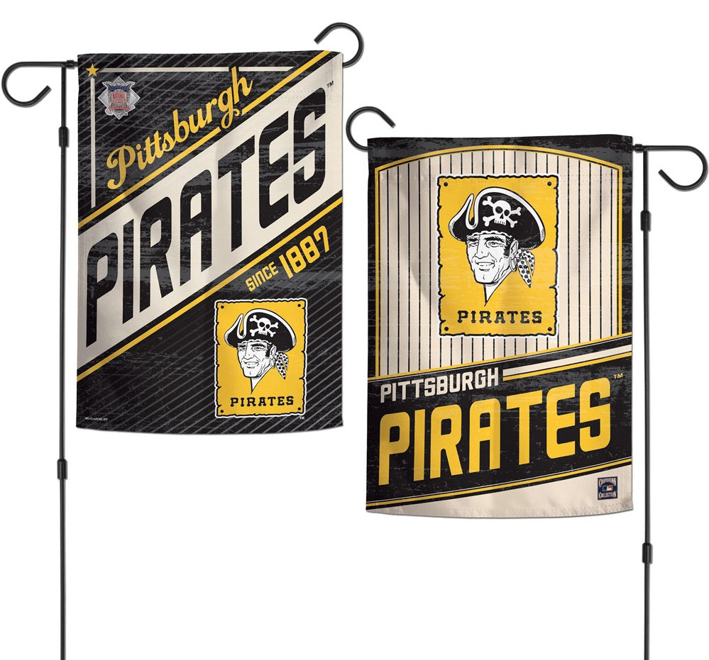 Pittsburgh Pirates Garden Flag 2 Sided Pinstripe