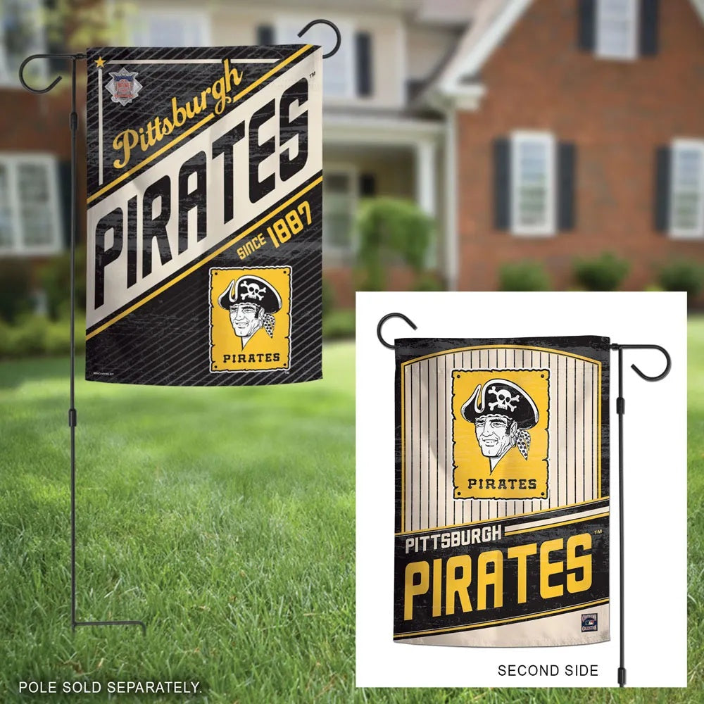 Pittsburgh Pirates Pinstripe 2 Sided Garden Flag heartlandflags