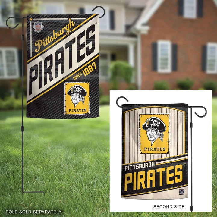 Pittsburgh Pirates Pinstripe 2 Sided Garden Flag heartlandflags