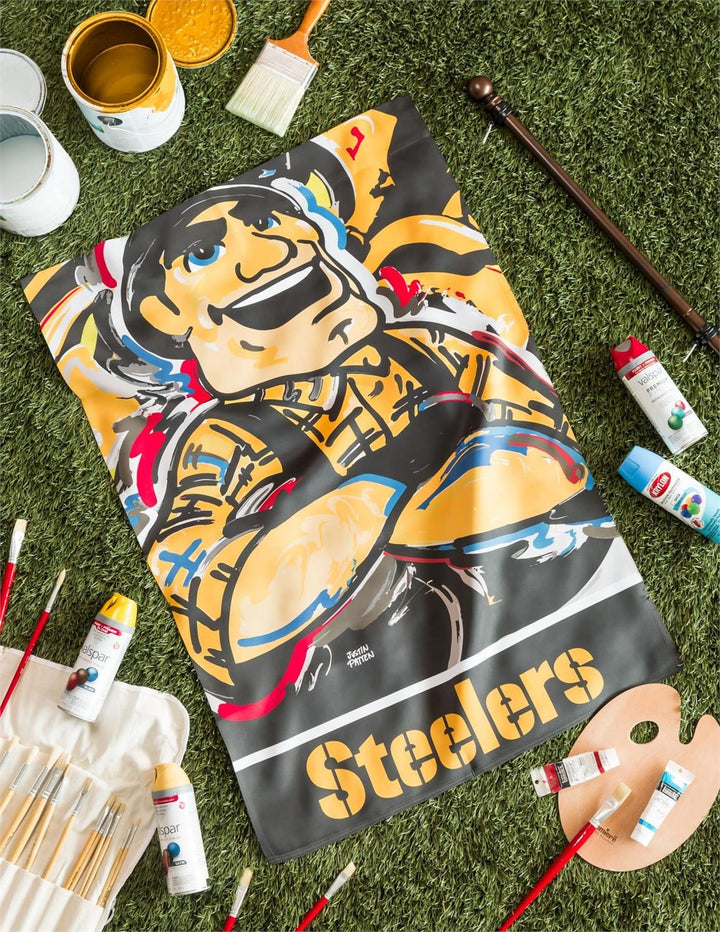 Pittsburgh Steelers 2 Sided House Banner Justin Patten heartlandflags