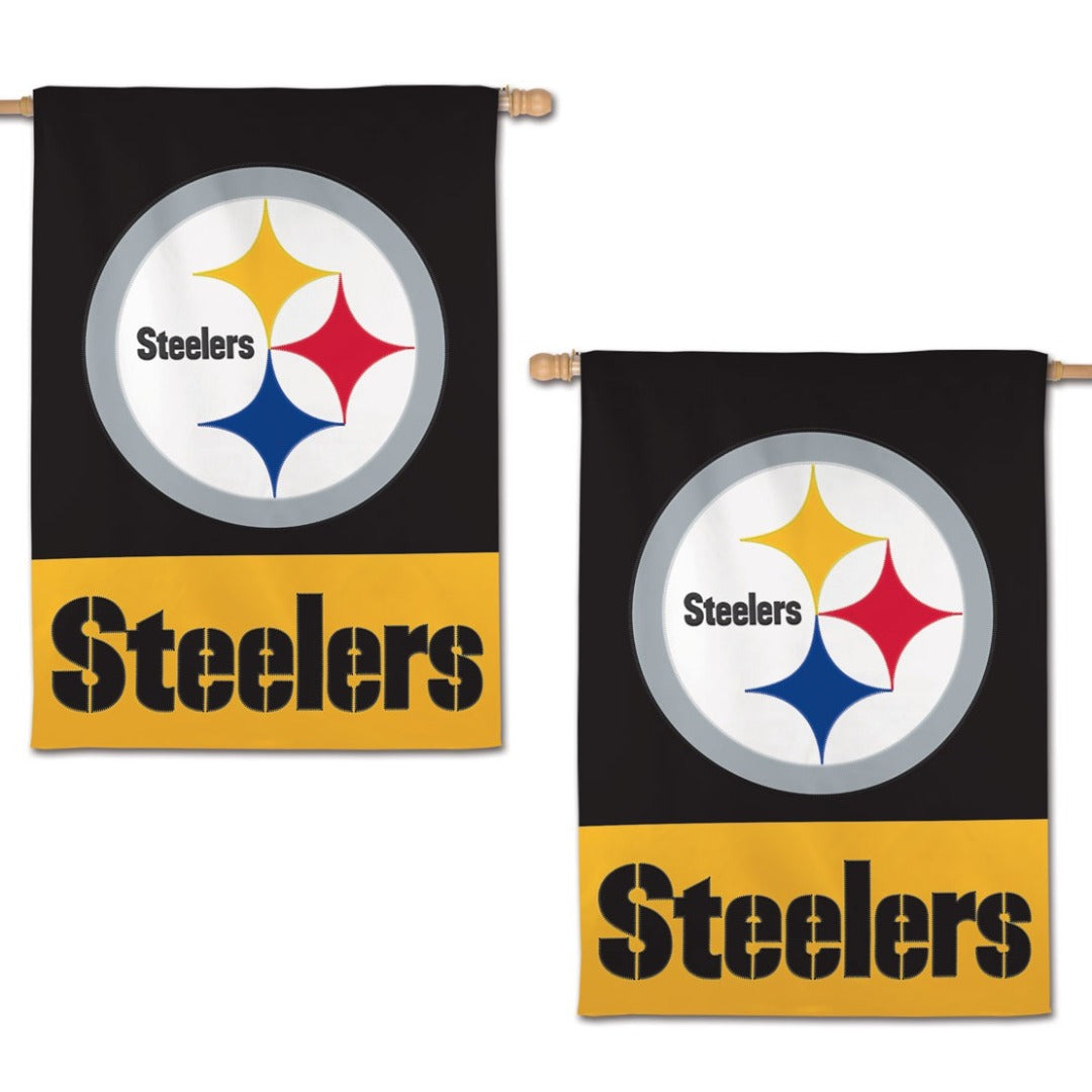 Pittsburgh Steelers Embroidered Banner 2 Sided heartlandflags