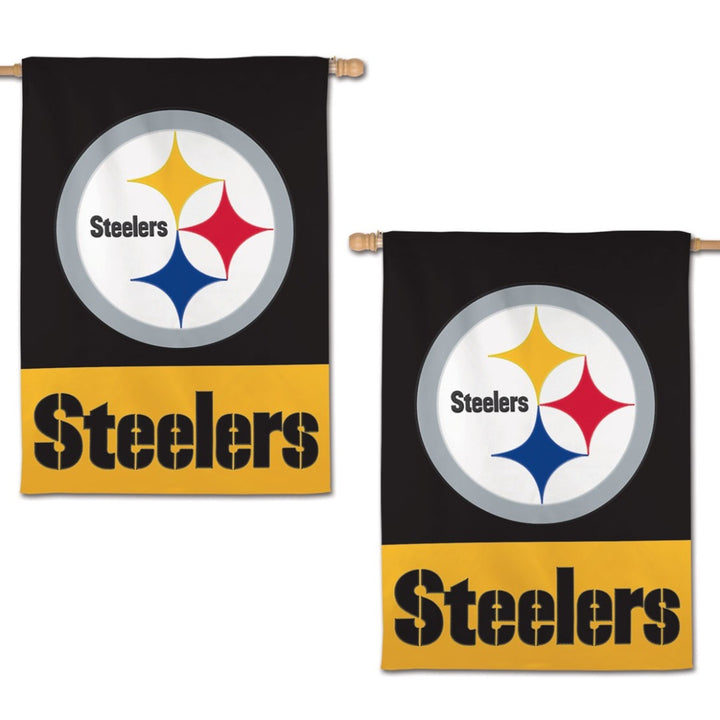 Pittsburgh Steelers Embroidered Banner 2 Sided heartlandflags