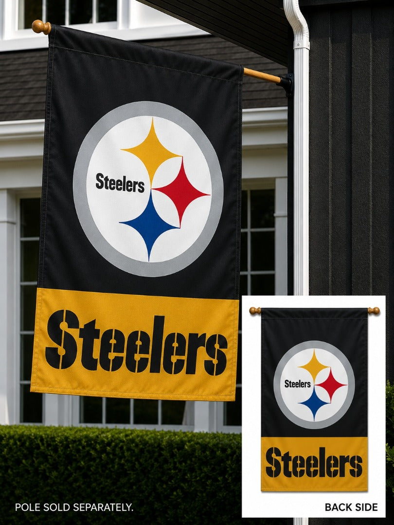Pittsburgh Steelers Embroidered Banner 2 Sided heartlandflags