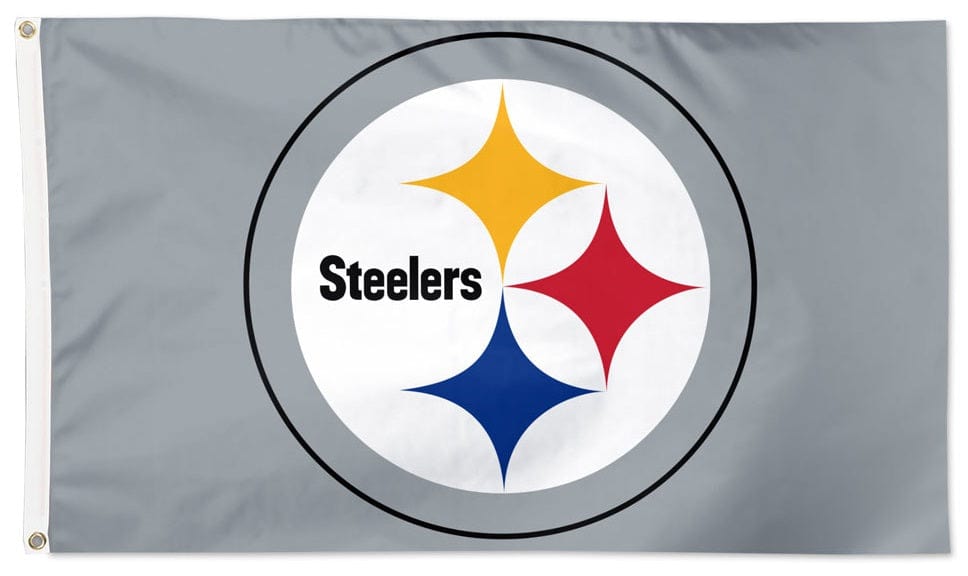 Pittsburgh Steelers Flag 3x5 Grey heartlandflags