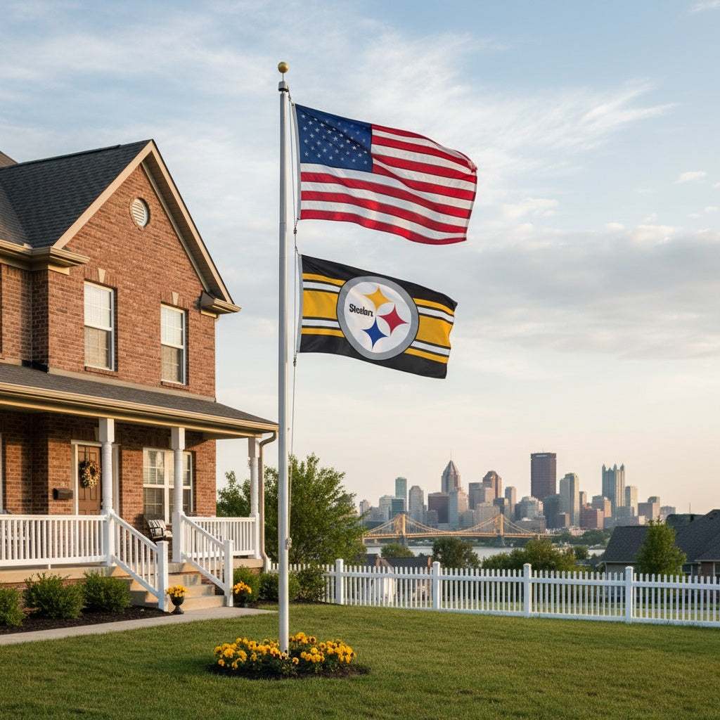 Pittsburgh Steelers Flag 3x5 Home Stripe heartlandflags
