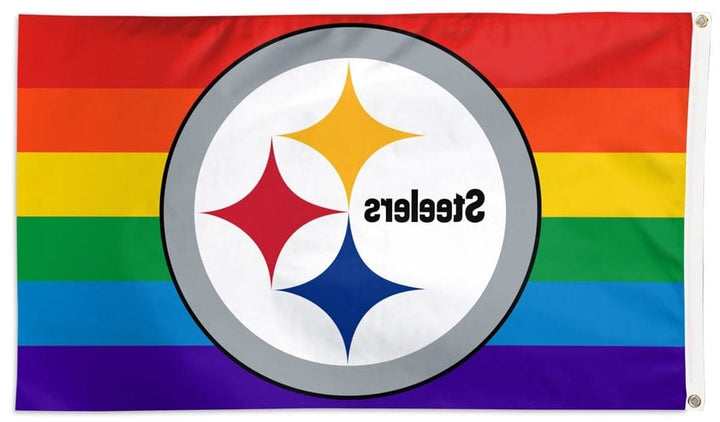 Pittsburgh Steelers Flag 3x5 Pride Rainbow heartlandflags