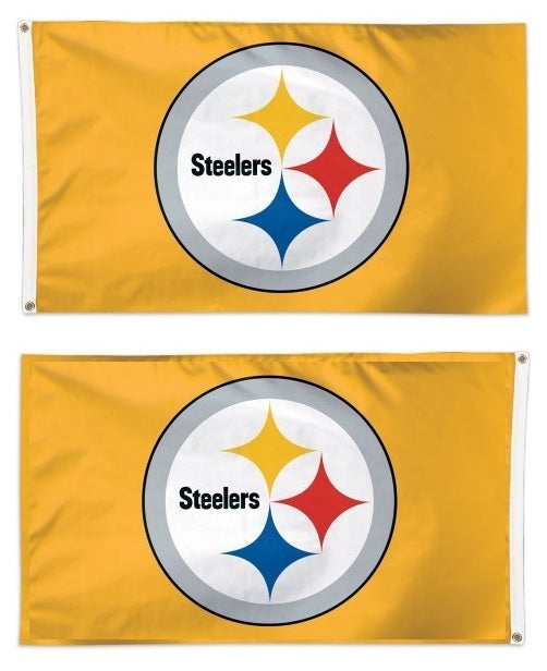 Pittsburgh Steelers Flag 3x5 Yellow 2 Sided heartlandflags