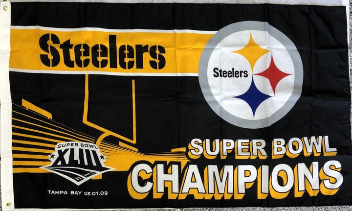 Pittsburgh Steelers Super Bowl XLIII Champions 3x5 Flag heartlandflags