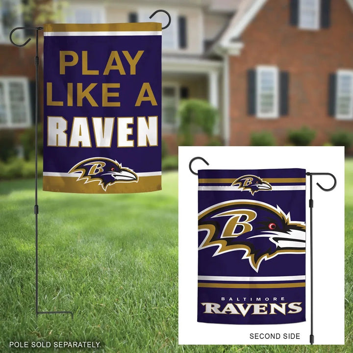 Play Like A Raven 2 Sided Garden Flag heartlandflags