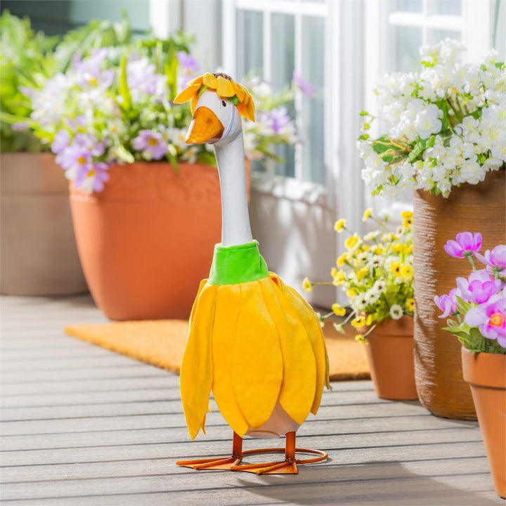 Porch Goose Outfit Sunflower Radiance heartlandflags