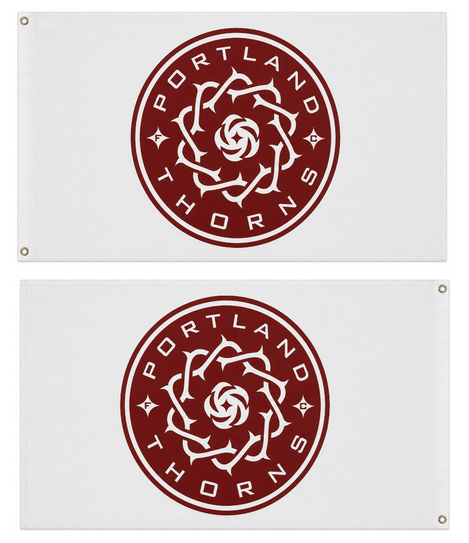 Portland Thorns 2 Sided White 3x5 Flag heartlandflags