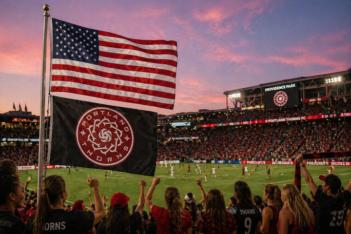 Portland Thorns FC Flag 3x5 Black 2 Sided heartlandflags
