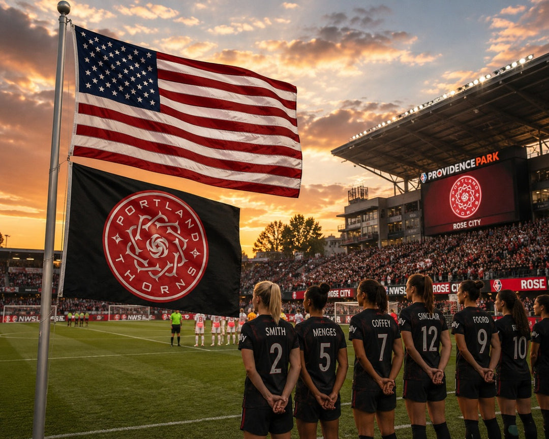 Portland Thorns FC Flag 3x5 Soccer NWSL Black heartlandflags