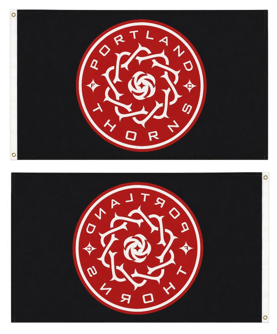 Portland Thorns FC Flag 3x5 Soccer NWSL Black heartlandflags